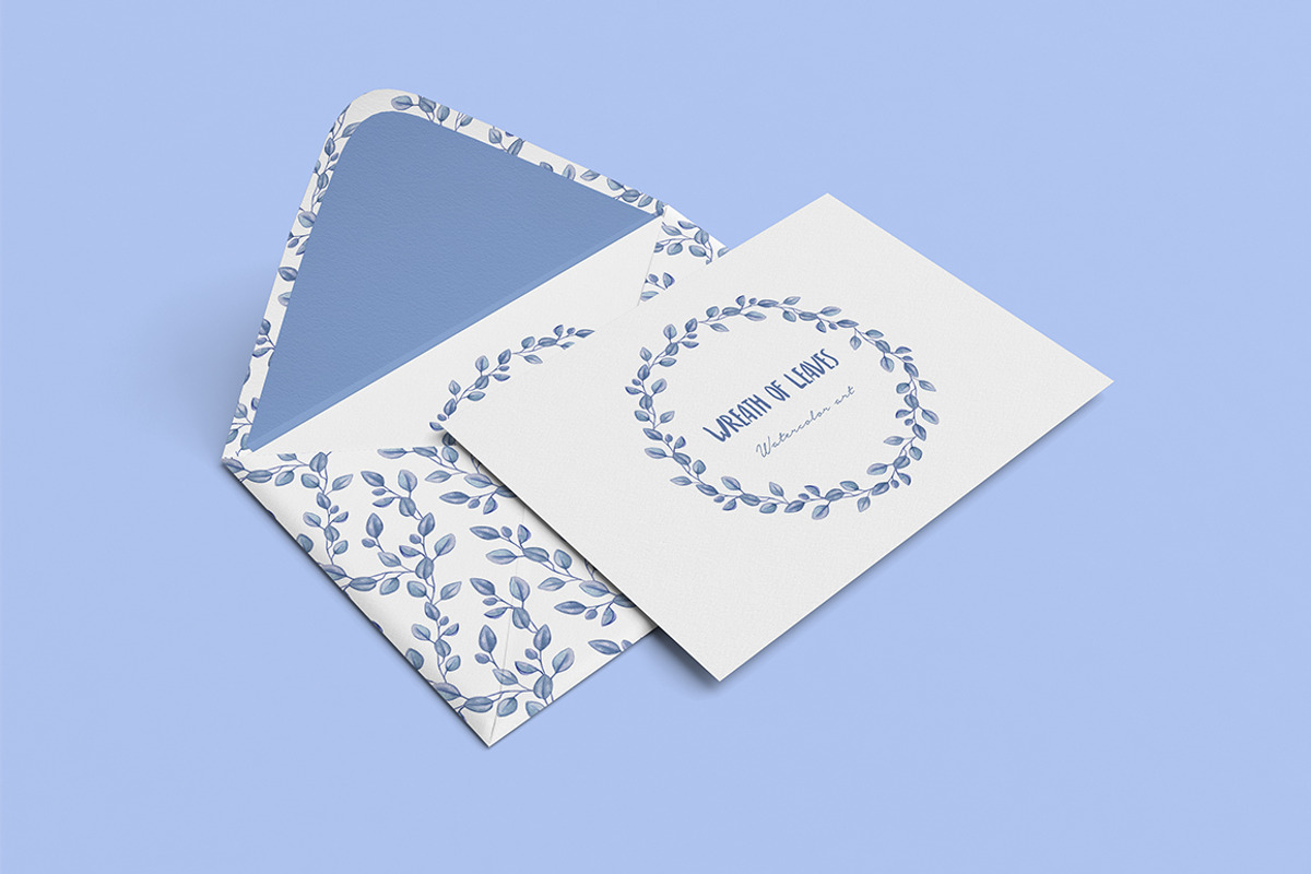 7 Wreaths and patterns. Watercolor., an Object Graphic by Pykhtik Design Shop (Photo 6 of 7)