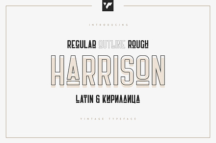 Harrison - Retro typeface, a Font by VP Fonts