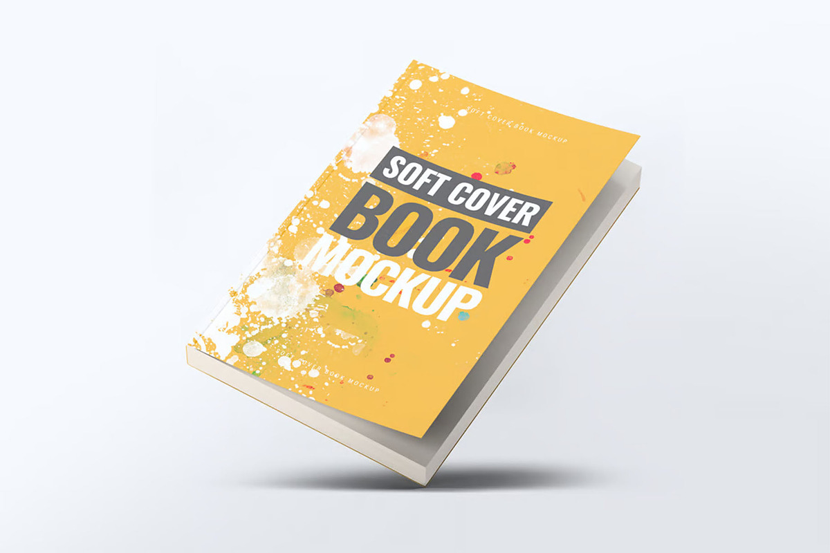 Soft Cover Book Mock-Up, an Advertising Mockup by DesignRushMarket (Photo 3 of 9)