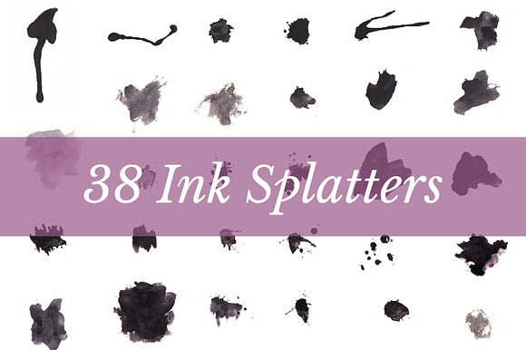 38 Ink Splatters