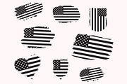 Distressed American Flag SVG Bundle, a Graphic by M9 Design (Thumbnail 9 of 9)