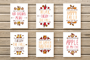 6 autumn cards
