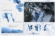 Twilight Garden Blue Watercolor Set, an Object Graphic by Cat In Colour (Thumbnail 3 of 10)