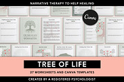 Tree of Life Therapy Canva Templates, a Templates & Theme by Miri Campbell (Thumbnail 1 of 9)