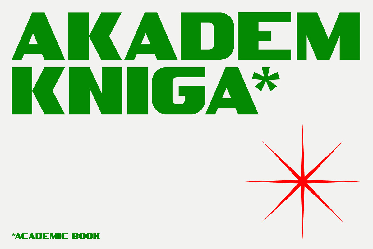 SK Akademkniga — Monumental Grotesk, a Sans Serif Font by Shriftovik Type Foundry (Photo 1 of 10)