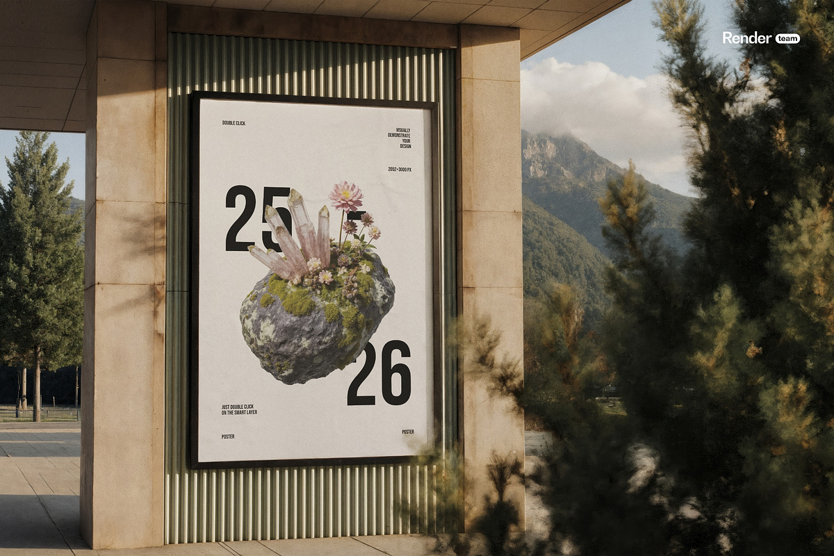 Advertising Poster Mockup Set, an Advertising Mockup by Renderteam (Photo 3 of 8)