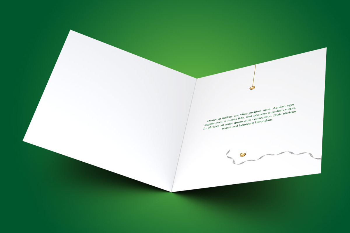 Green Christmas Greeting Card, a Card Template by Godserv Designs (Photo 2 of 6)