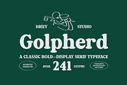 Golpherd – Classic Bold Display Font, a Serif Font by Drizy (Thumbnail 1 of 10)