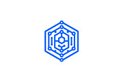 Modern Hexagonal Tech Circuit Logo, a Branding & Logo Template by Vectorium Studio (Thumbnail 1 of 9)