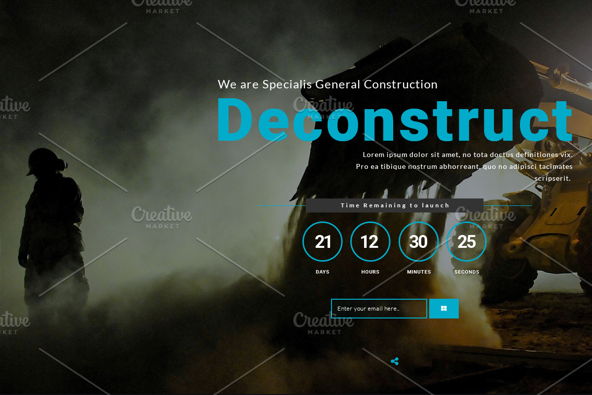 Deconstruct Coming Soon template, a Templates & Theme by Kayytechin Shop (Photo 1 of 5)