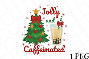 Jolly And Caffeinated Christmas Png, an Illustration by DreamPrint404 (Thumbnail 1 of 7)