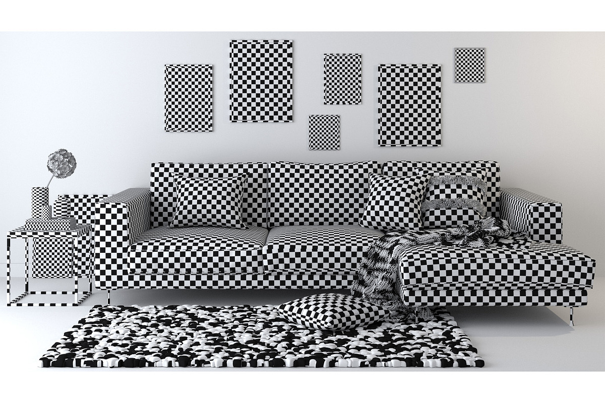 Living D - Soft Monochrome, a Furniture 3D Model by 3DCargo (Photo 11 of 11)
