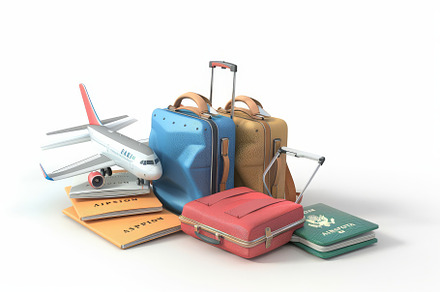 Luggage or baggage and planes placed, a Background Photo by Pixeness