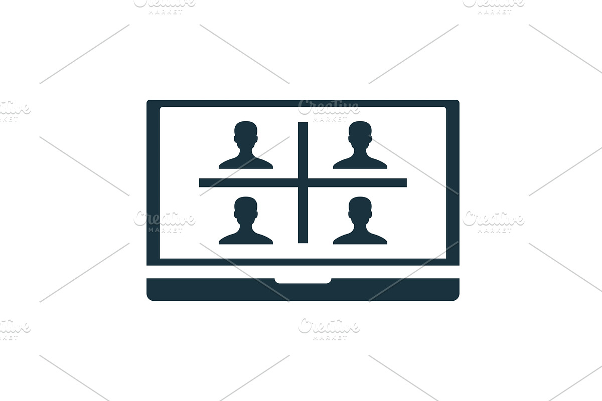 Video conference on laptop showing, a Technology Illustration by Aimagenarium@gmail.com