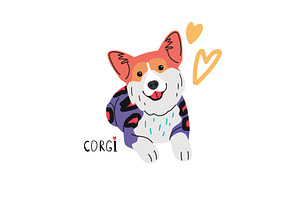 Corgi breed dog with a bright, an Animal Illustration by Stock-Smart-Start