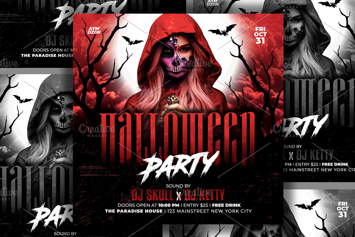 Halloween Party Flyer, a Flyer Template by AyumaDesign (Photo 3 of 3)