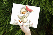 Whimsical Summer Goose Clipart Set, an Illustration by Libby Wishes (Thumbnail 2 of 7)