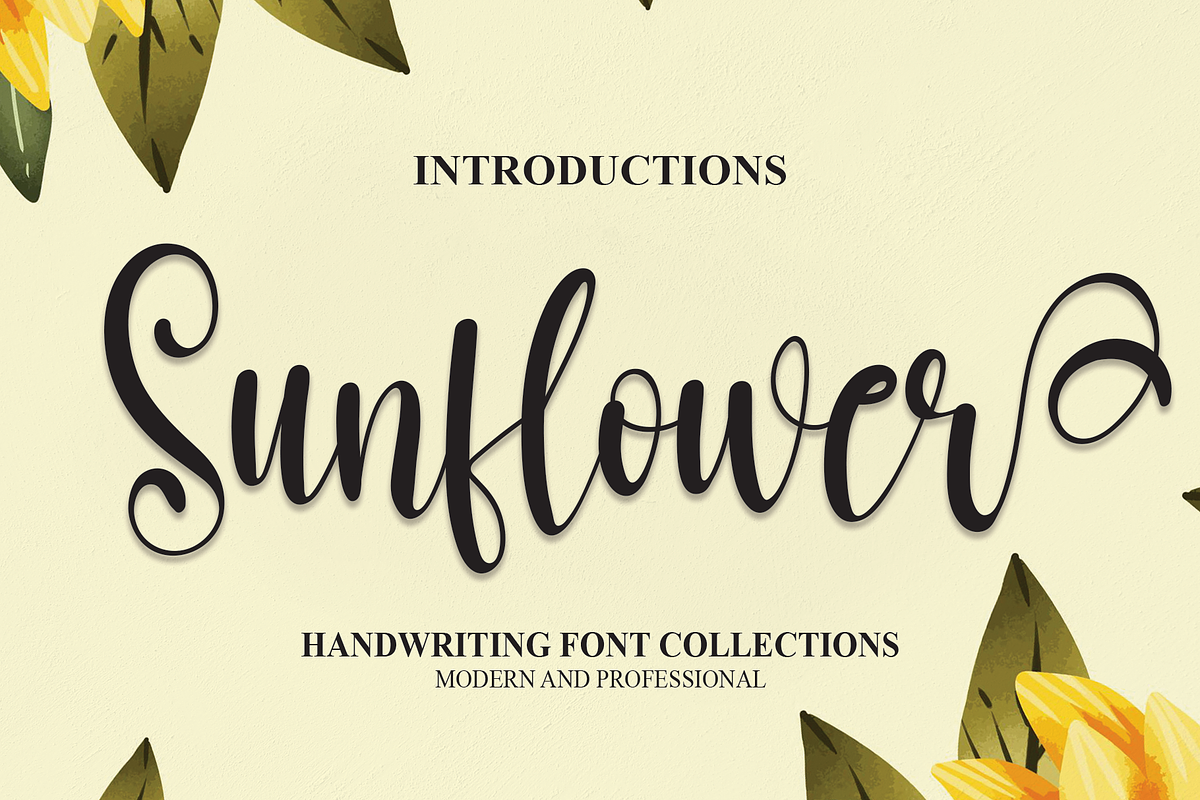 Sunflower | Script Font, a Script Font by Scratchones (Photo 1 of 6)