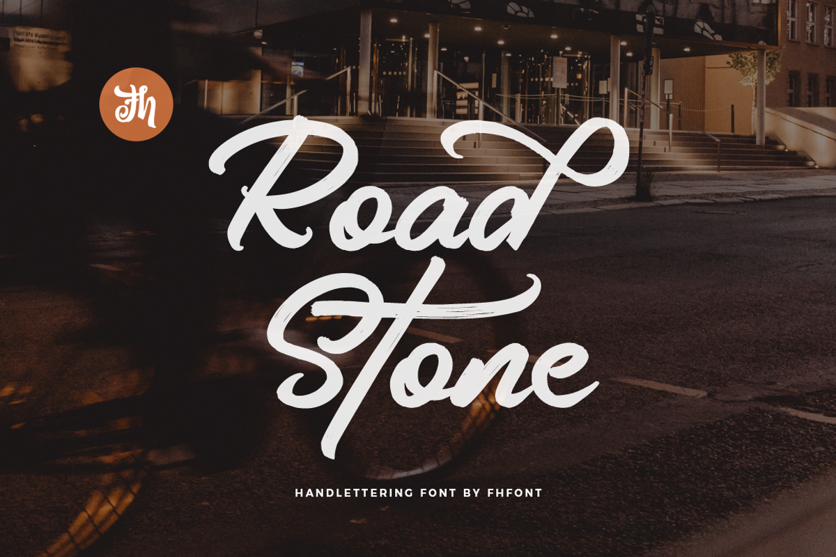 Road Stone - Handlettering Font, a Script Font by FHFont (Photo 1 of 9)