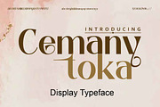 Cemany Toka, a Serif Font by studiobasic (Thumbnail 1 of 9)