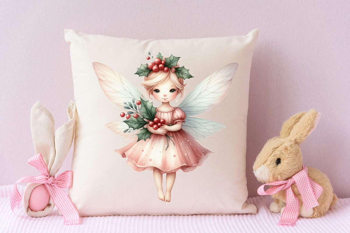 Christmas Cute Fairy Clipart, an Illustration by designcity5 (Photo 4 of 5)