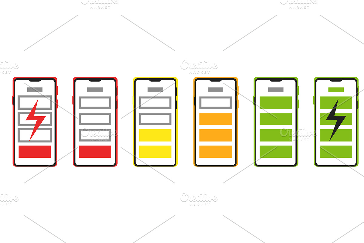 Mobile phone with battery level, a Technology Illustration by Vectorbuum
