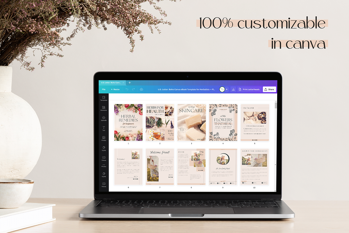 Canva Herbalist Recipe Book Template, a Marketing Template by Made by Melody (Photo 3 of 17)