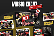 Music Event PowerPoint, a Presentation Template by New Coral Design (Thumbnail 1 of 10)