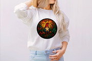 Round Fall Gnome Stained Glass Clipa, an Illustration by SVGArt (Thumbnail 5 of 8)