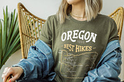 Oregon National Parks Map Tee Print, an Object Graphic by Paul Lesser (Thumbnail 2 of 5)