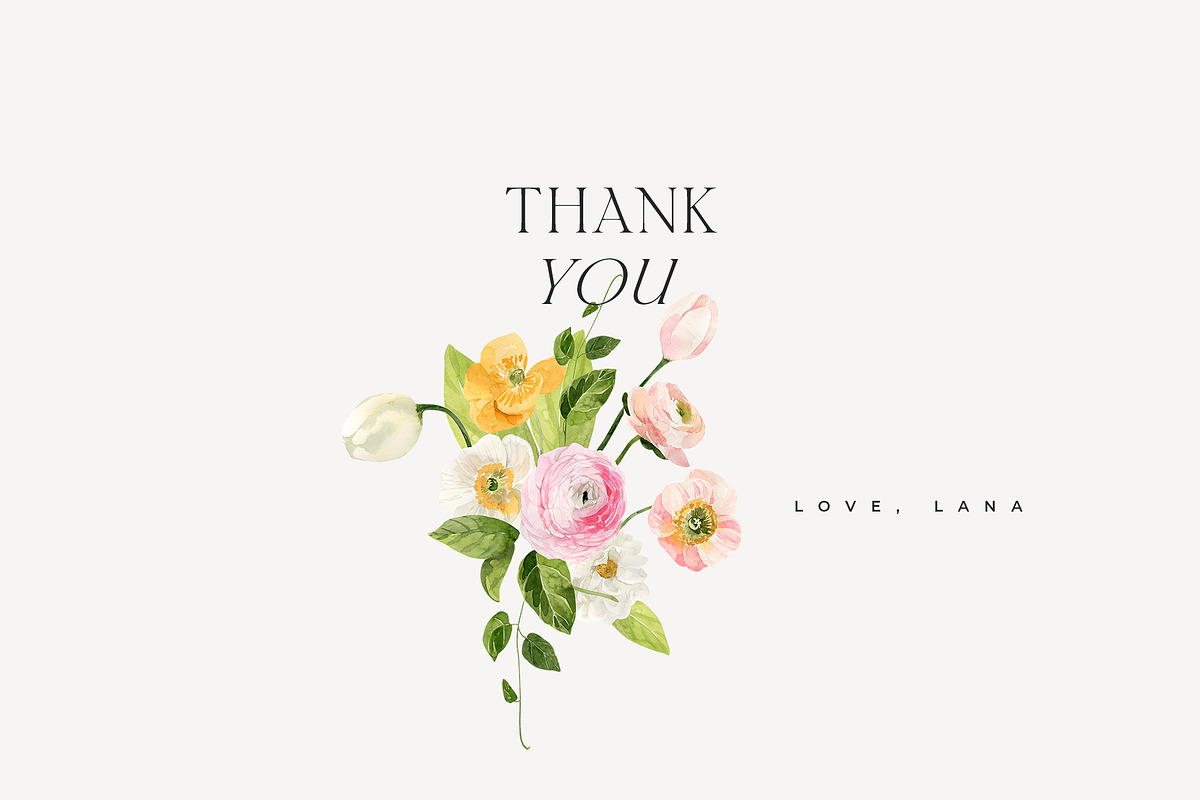 BLOSSOM Spring Watercolor Flowers, a Decorative Illustration by Lana Elanor (Photo 12 of 12)