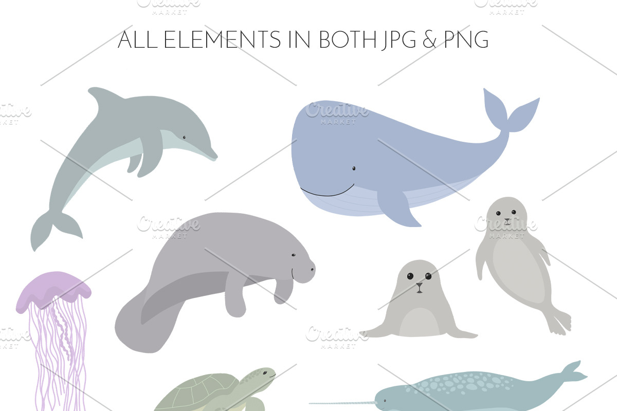 Mermaids & Under the Sea Friends, an Animal Illustration by JT Digital Studio (Photo 3 of 10)