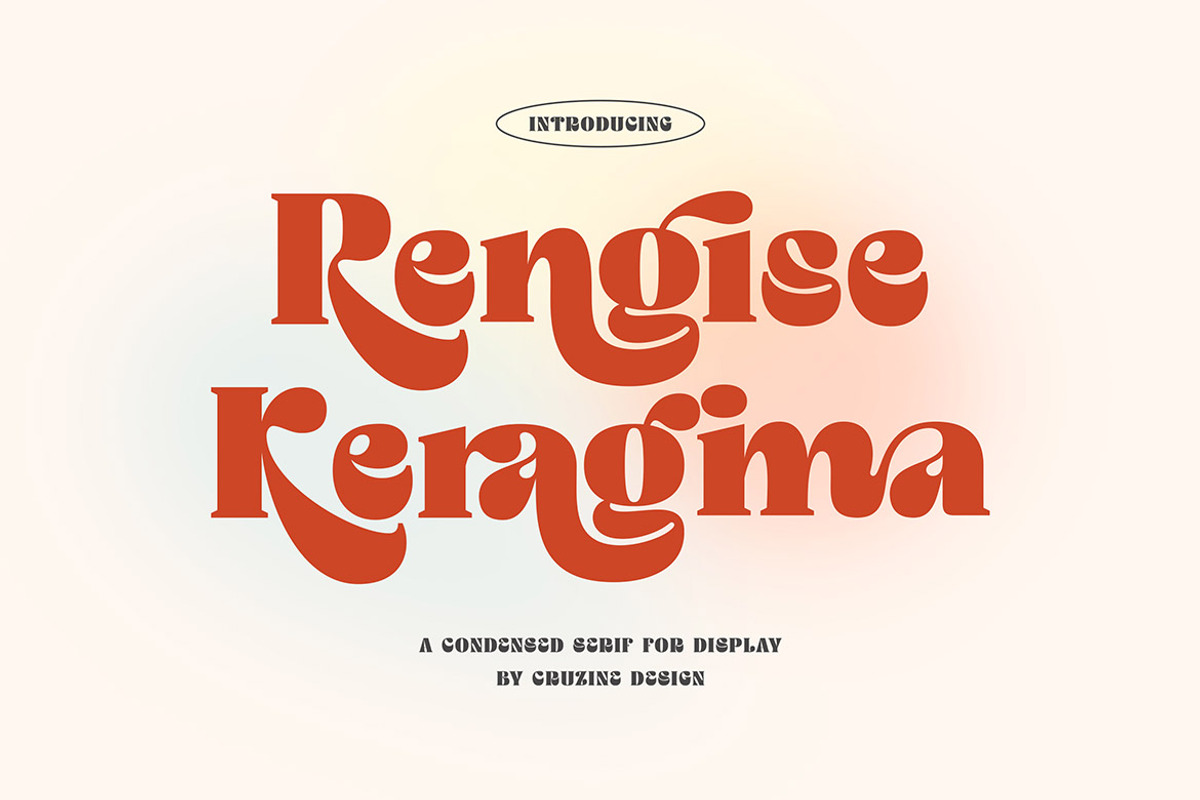 Rengise Rengise Groovy Serif, a Serif Font by Cruzine (Photo 1 of 8)