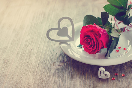 St. Valentine Day romantic rose