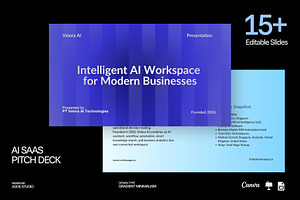 AI SaaS Pitch Deck, a Presentation Template by adoestudio