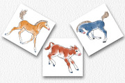 Foals and calves - stamp brushes, a Brush Add-On by ViktoriArt (Thumbnail 5 of 5)