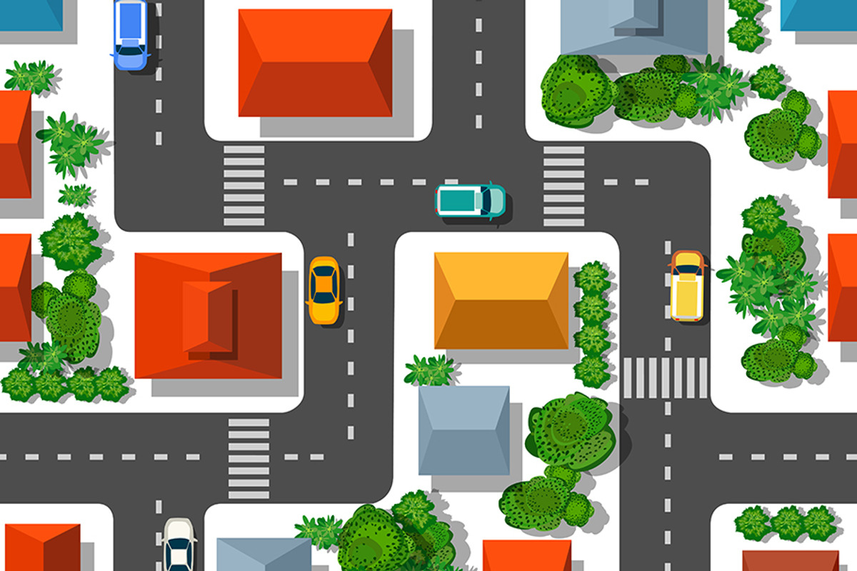 Top view of the plan city, a Texture Illustration by AlexZeL (Photo 3 of 6)