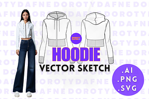 Cropped Fitted Hoodie
