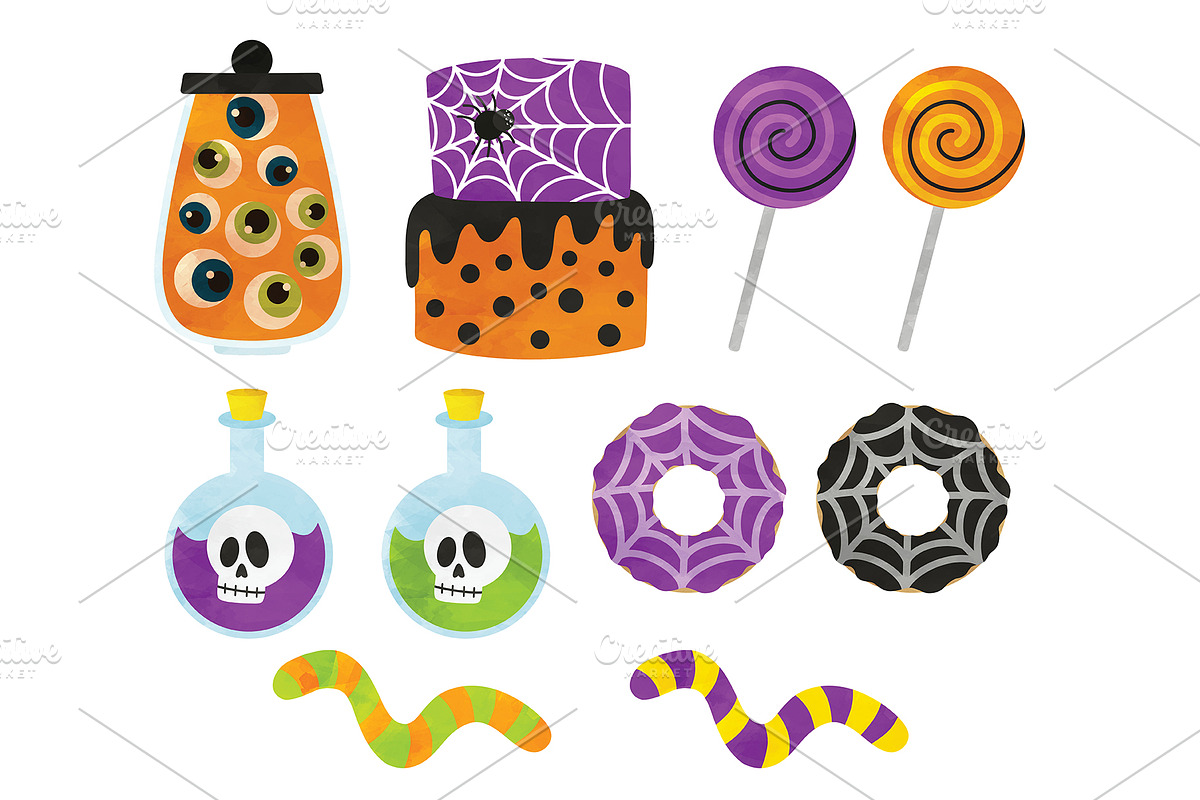 Halloween Treats Clipart, a Food Illustration by SugarPickle Clip Art (Photo 4 of 4)