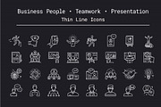 Teamwork, Leadership & Presentation, an Outline Icon by Nuburu (Thumbnail 2 of 5)