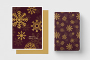 Christmas cards with snow flakes set, a Decorative Illustration by Good Studio (Thumbnail 8 of 14)