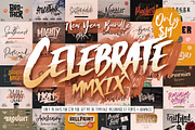 CELEBRATE 2019 BUNDLE - 51 Fonts, a Slab Serif Font by giemons™ (Thumbnail 1 of 37)