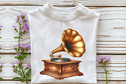 Retro Gramophone Clipart, an Illustration by Rose Art (Thumbnail 7 of 8)