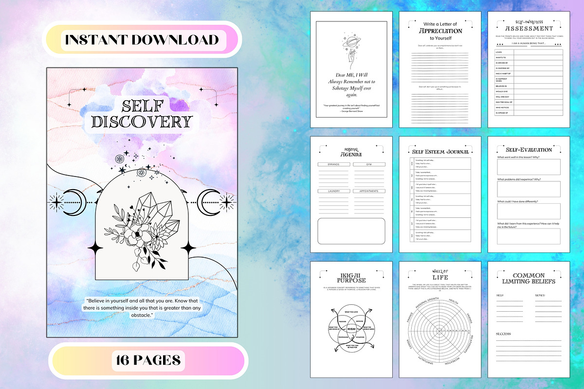 Manifestation And Gratitude Journal, a Stationery Template by Tas Creative Studio (Photo 4 of 10)