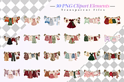 Girl Christmas Clothesline Bundle, a Decorative Illustration by Ink Gallery (Thumbnail 3 of 6)