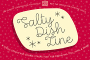 Salty Dish Line - single-line font, a Script Font by Missy Meyer (Thumbnail 1 of 8)