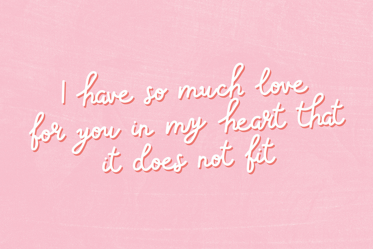 Big love | Hand-lettered font, a Handwritten Font by JuliaVolkova (Photo 5 of 8)