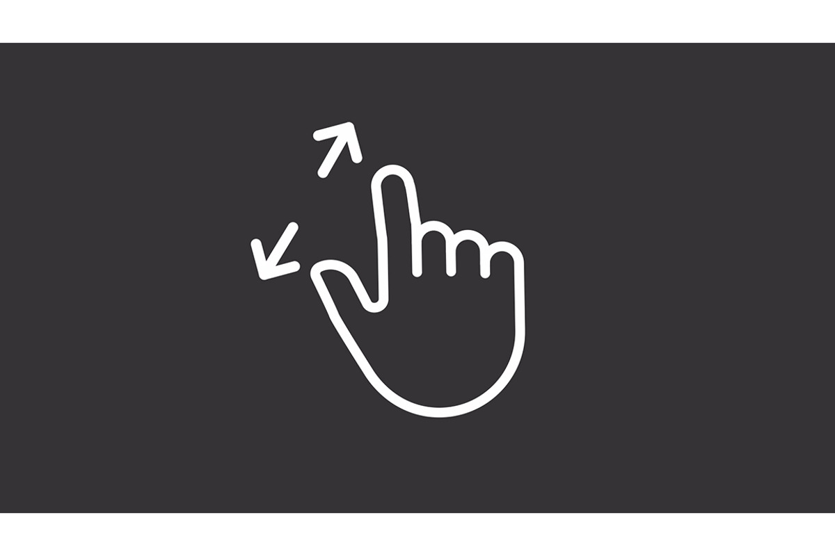 Animated zoom in white linear icon, an Outline Icon by IMG Visuals