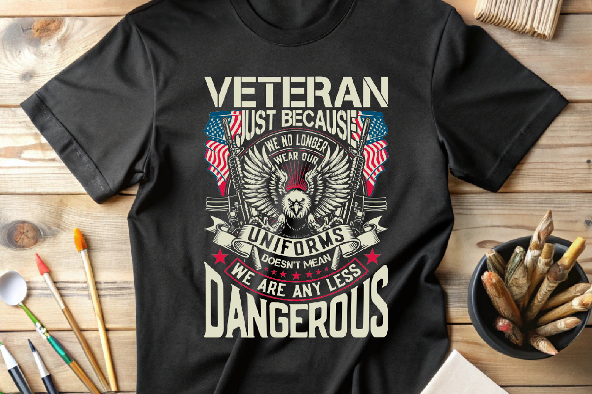 Veteran T-shirt Design, a Graphic by Crafts Bundle (Photo 3 of 6)