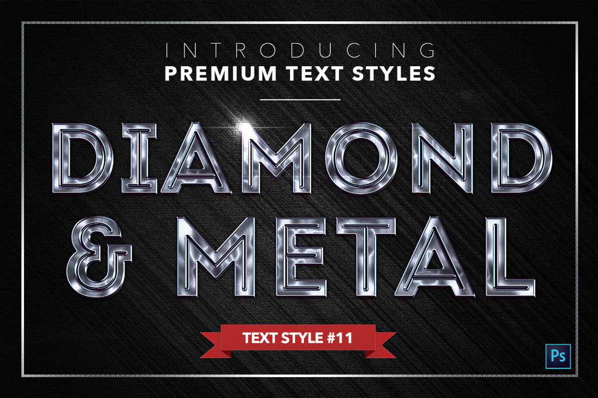 Diamond & Metal #2 - 16 Text Styles, a Layer Style Add-On by Jonas Stensgaard (Photo 12 of 19)